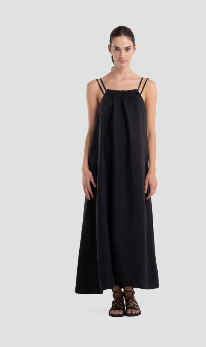 REPLAY LETNÍ MAXI ŠATY NA RAMÍNKA 