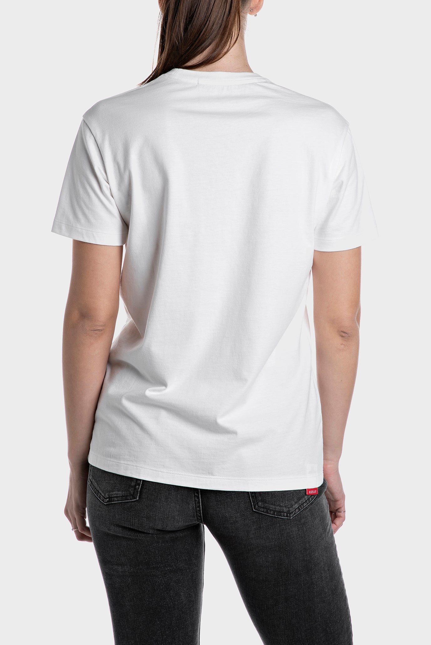 REPLAY DÁMSKÉ TRIČKO BĚŽNÉHO STŘIHU S VÝŠIVKOU 