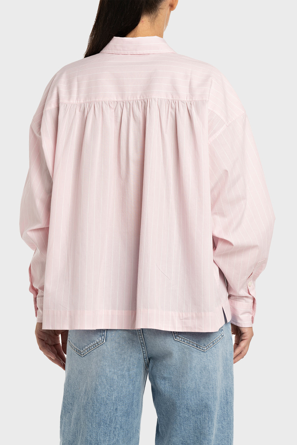 COMFORTABLE WOMEN'S REPLAY SHIRT IN STRIPED POPLIN