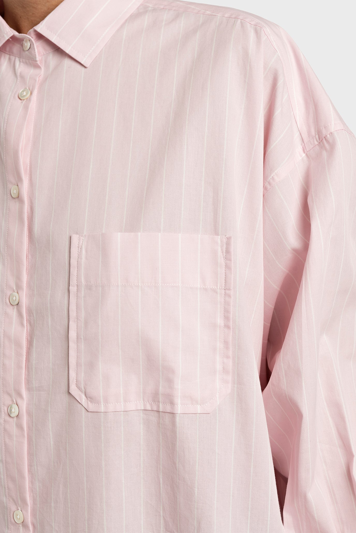 POHODLNÁ DÁMSKA REPLAY KOŠEĽA Z PRUHOVANÉHO POPELÍNU 